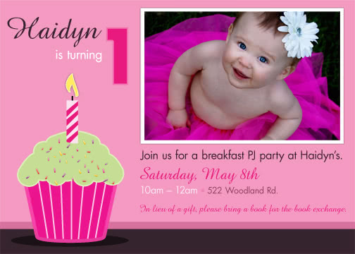 First birthday invitation